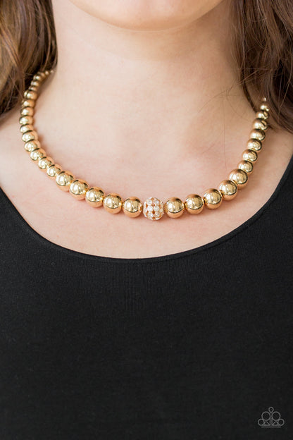 High-Stakes Fame - Gold - Paparazzi Necklace
