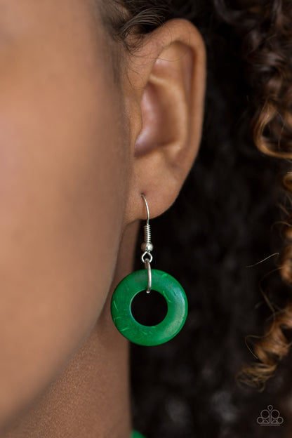 Waikiki Winds - Green Wood Necklace