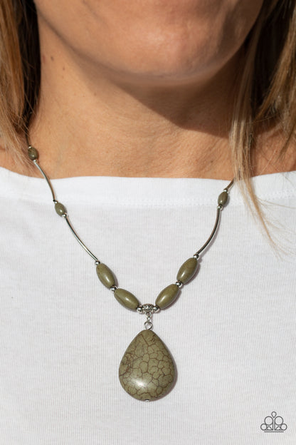 Explore The Elements - Green - Paparazzi Necklace