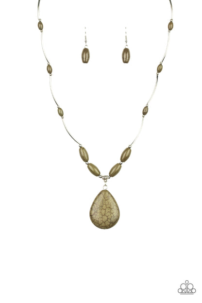 Explore The Elements - Green - Paparazzi Necklace