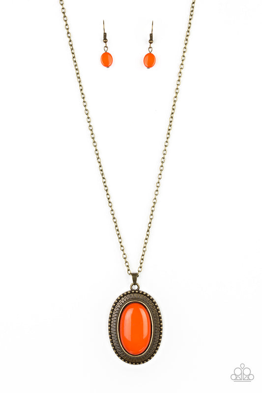 Practical Prairie - Orange - Paparazzi Necklace