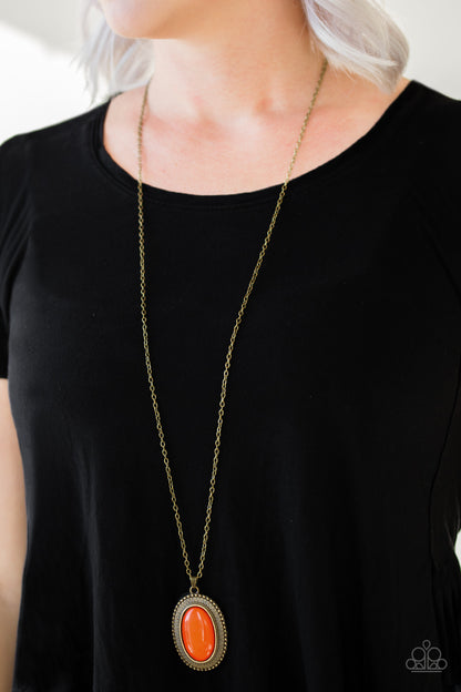 Practical Prairie - Orange - Paparazzi Necklace