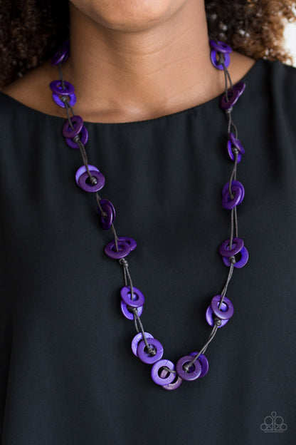 Waikiki Winds - Purple - Paparazzi Necklace