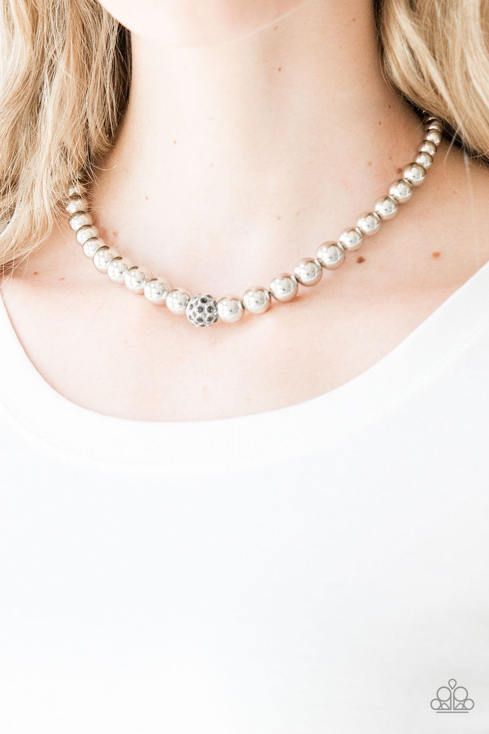 High-Stakes Fame - Silver - Paparazzi Necklace