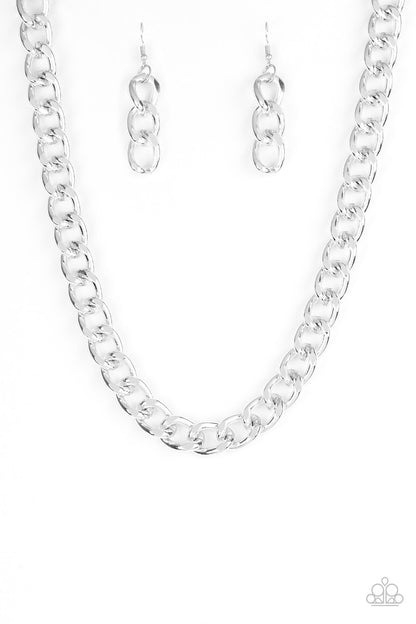 Heavyweight Champion - Silver - Paparazzi Necklace