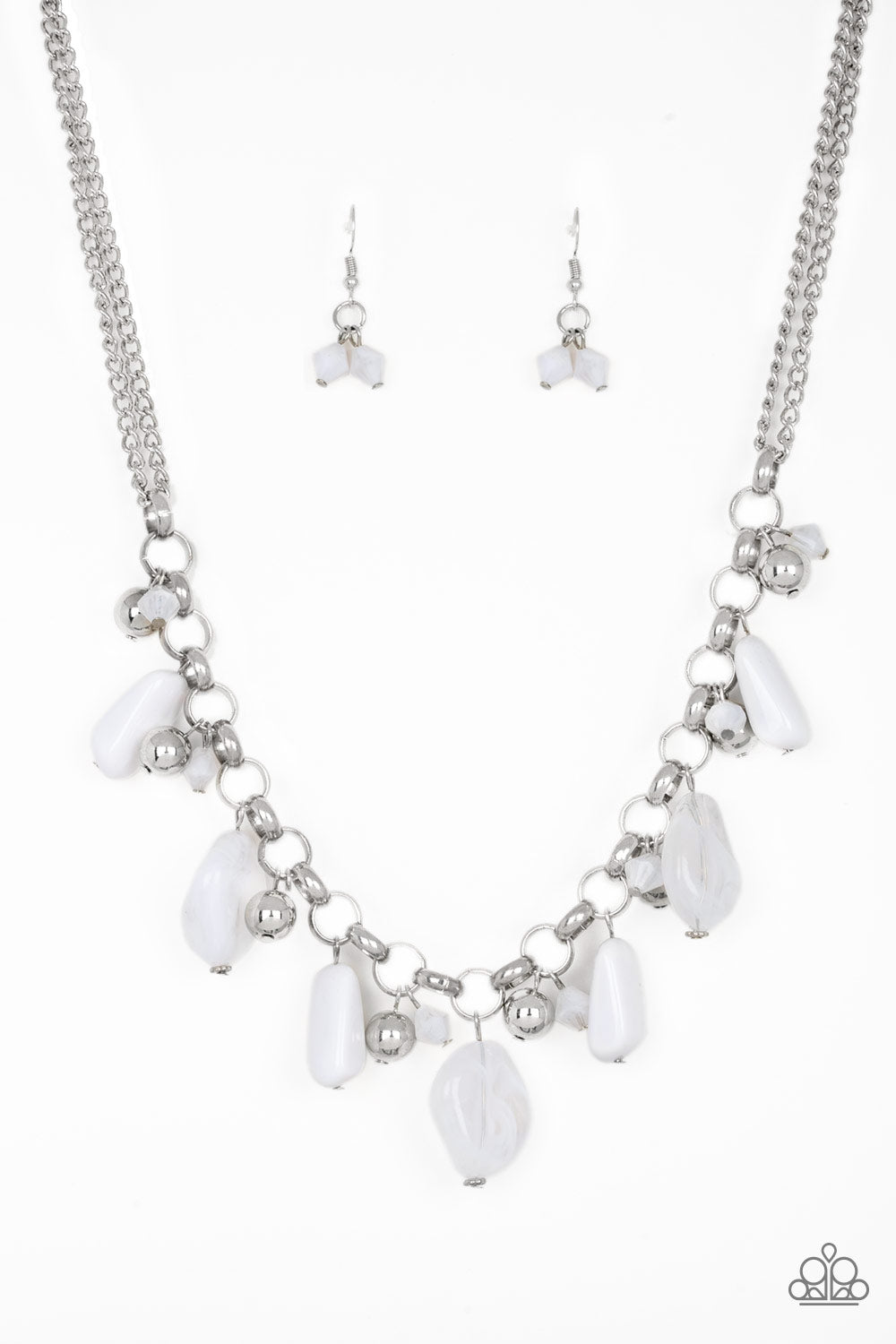 Grand Canyon Grotto - White - Paparazzi Necklace