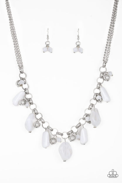 Grand Canyon Grotto - White - Paparazzi Necklace