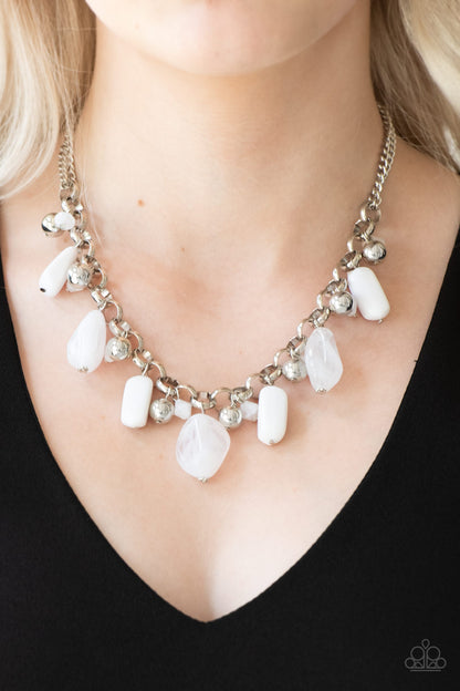 Grand Canyon Grotto - White - Paparazzi Necklace