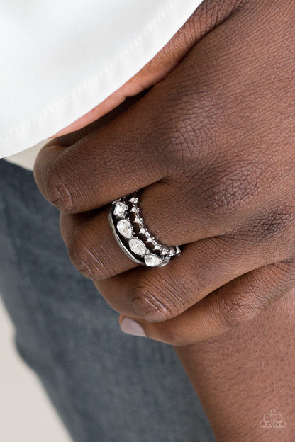Backstage Sparkle - Black -Paparazzi Ring