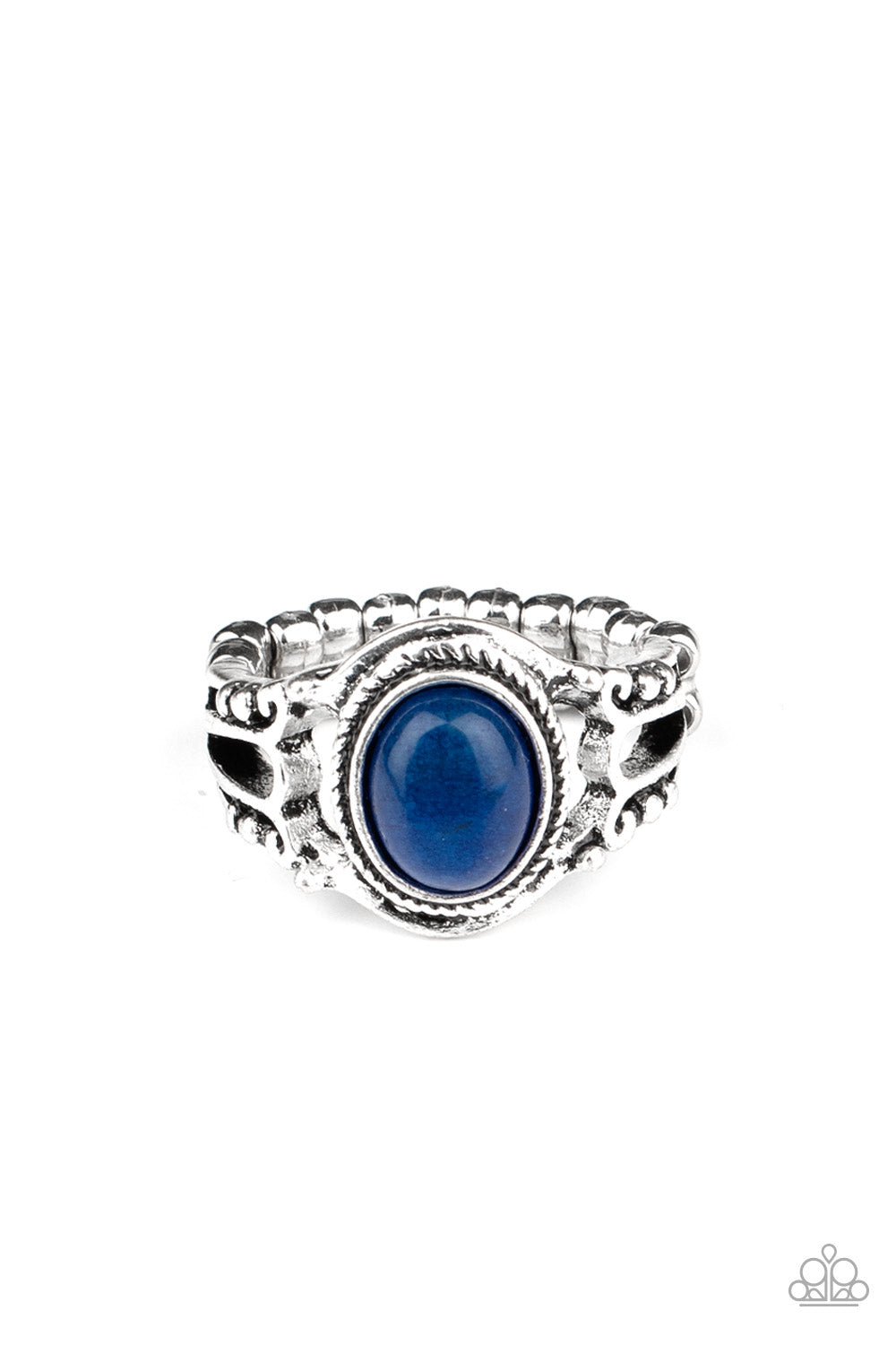 Peacefully Peaceful - Blue - Paparazzi Ring