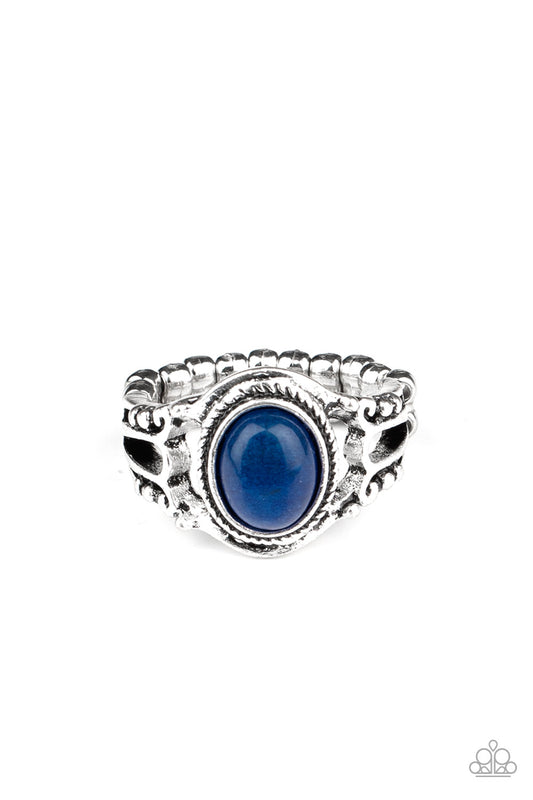 Peacefully Peaceful - Blue - Paparazzi Ring