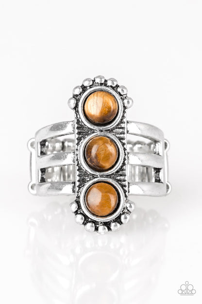 Rio Trio - Brown - Paparazzi Ring
