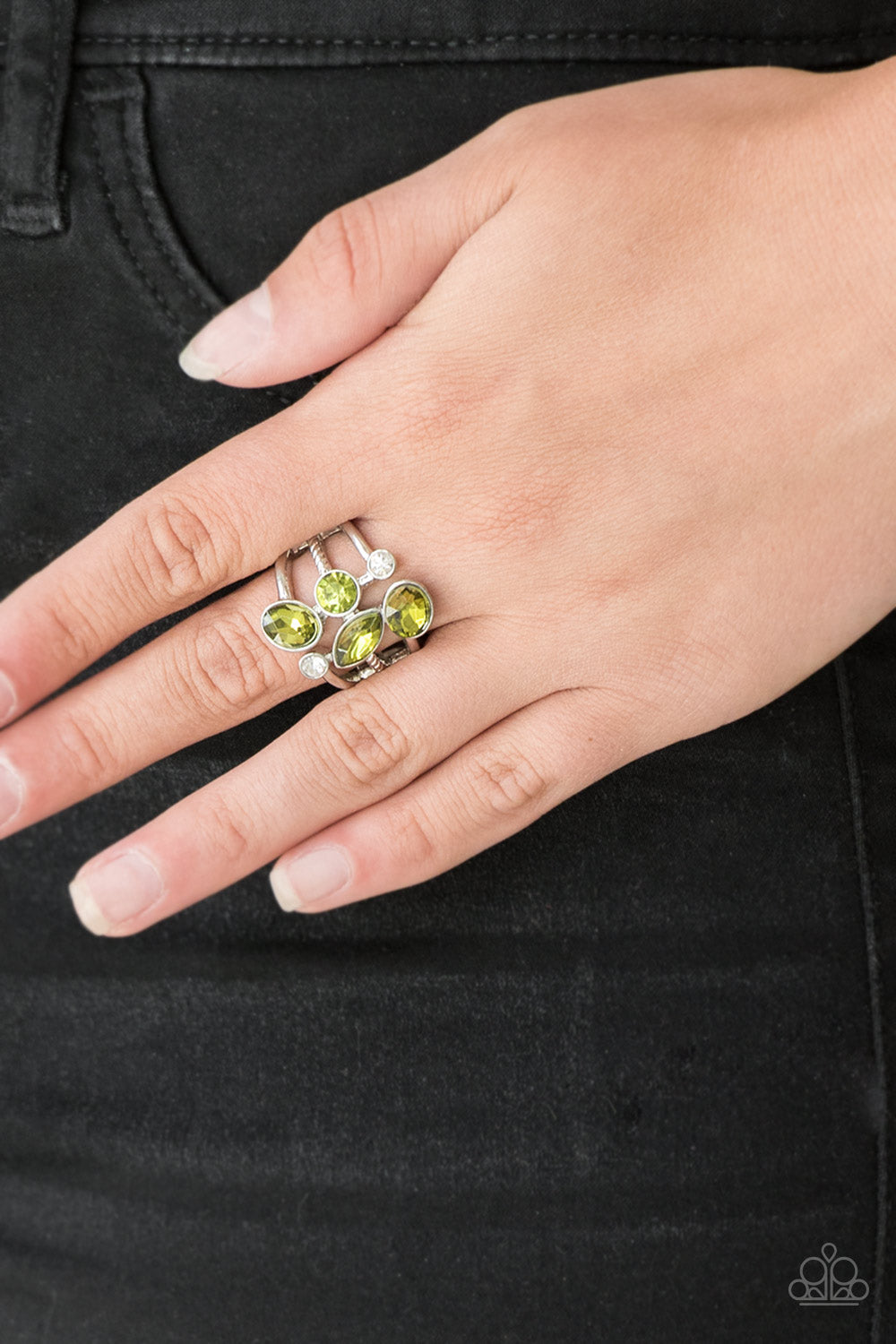 Metro Mingle - Green - Paparazzi Ring