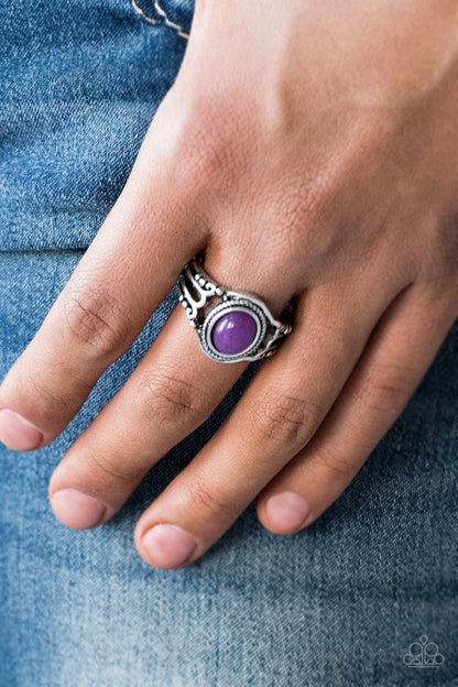 Peacefully Peaceful - Purple - Paparazzi Ring