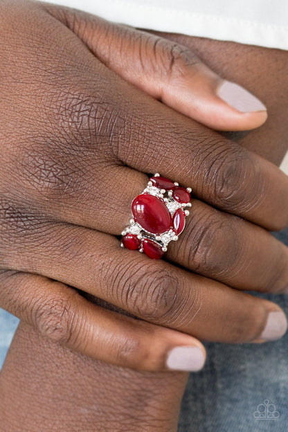 Modern Moonwalk - Red - Paparazzi Ring