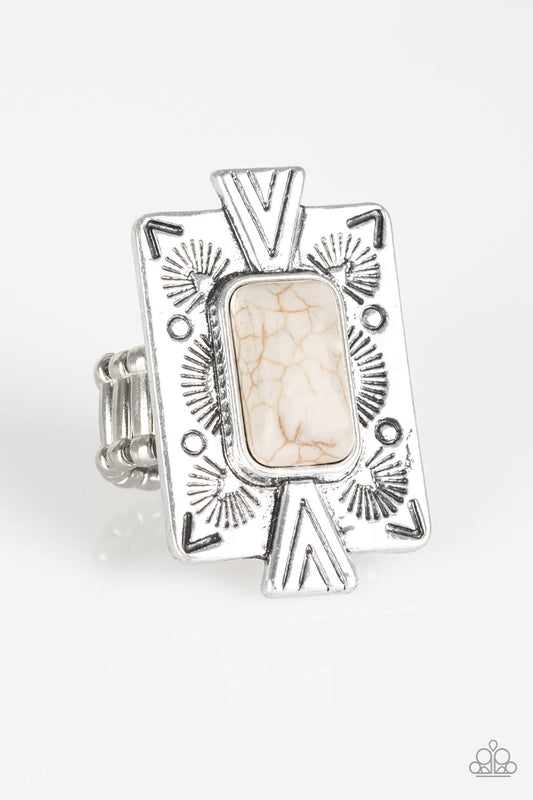 So Smithsonian - White - Paparazzi Ring