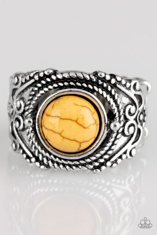 Stand Your Ground - Yellow - Paparazzi Ring
