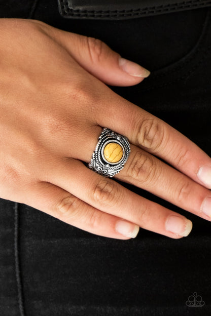 Stand Your Ground - Yellow - Paparazzi Ring