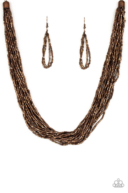 The Speed of Starlight - Copper - Paparazzi Necklace