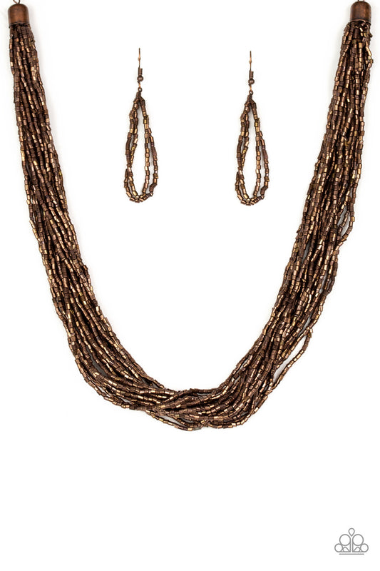 The Speed of Starlight - Copper - Paparazzi Necklace