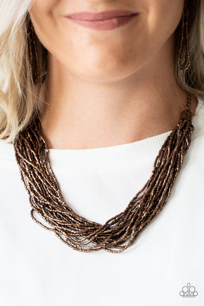 The Speed of Starlight - Copper - Paparazzi Necklace
