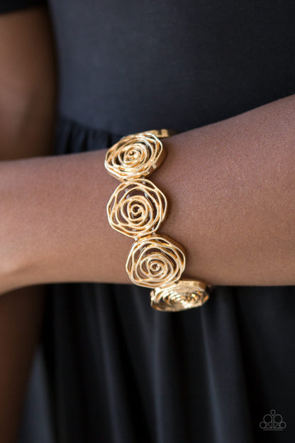 Beat Around The Rosebush - Gold Bracelet