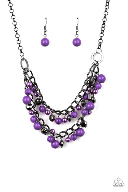 Watch Me Now - Purple Necklace