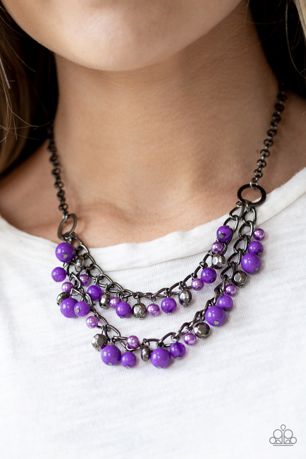 Watch Me Now - Purple Necklace