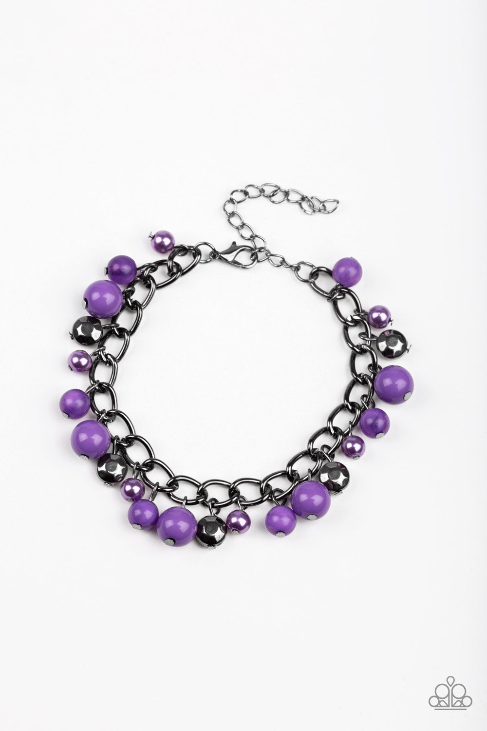 Hold My Drink - Purple Adjustable Clasp Bracelet
