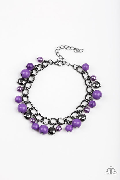 Hold My Drink - Purple Adjustable Clasp Bracelet