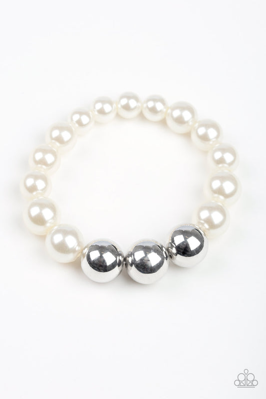 All Dressed UPTOWN - White - Paparazzi Bracelet