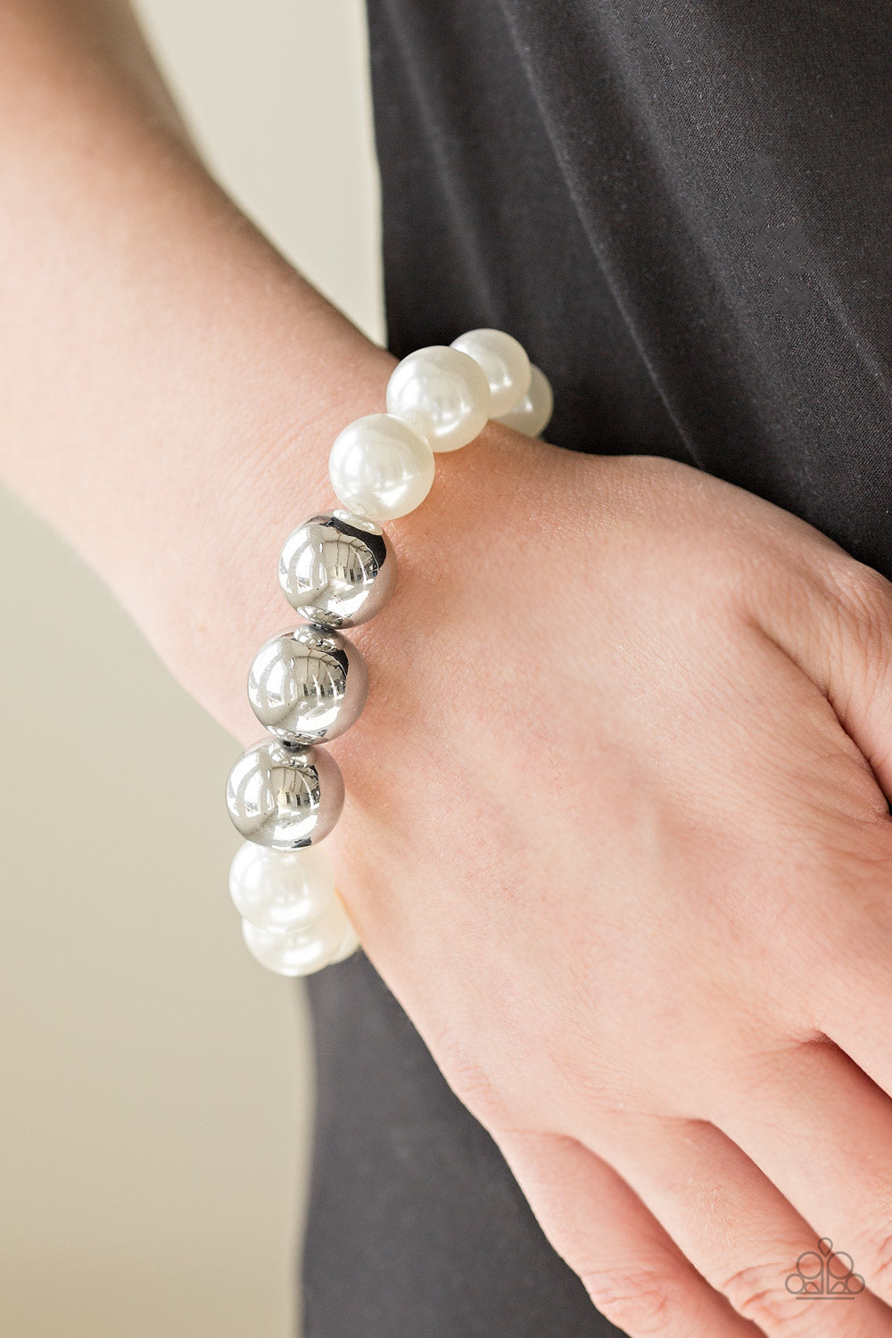 All Dressed UPTOWN - White - Paparazzi Bracelet