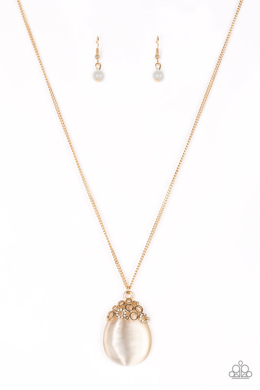 Nightcap and Gown - Gold - Paparazzi Necklace