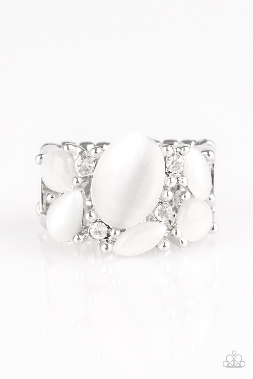Modern Moonwalk - White - Paparazzi Ring