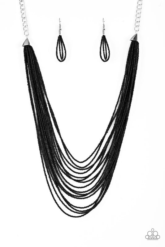 Peacefully Pacific - Black - Paparazzi Necklace