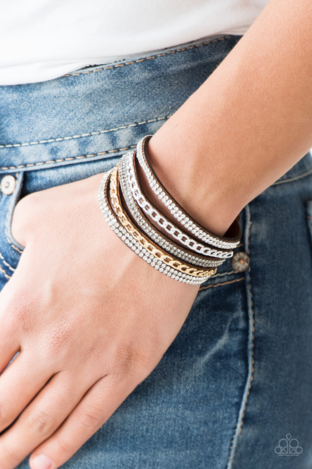 Fashion Fiend - Brown Snap Bracelet