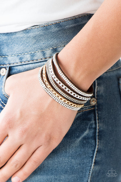 Fashion Fiend - Brown Snap Bracelet