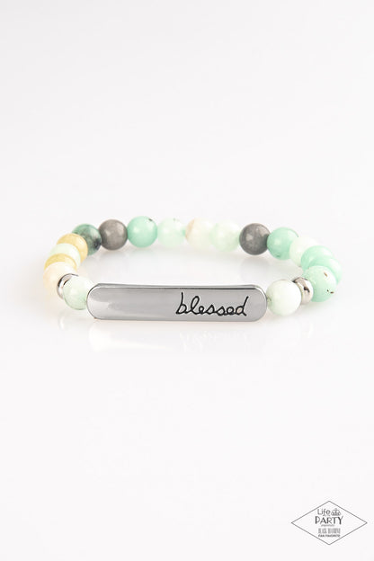 Born Blessed - Green Inspirational Urban Bracelet