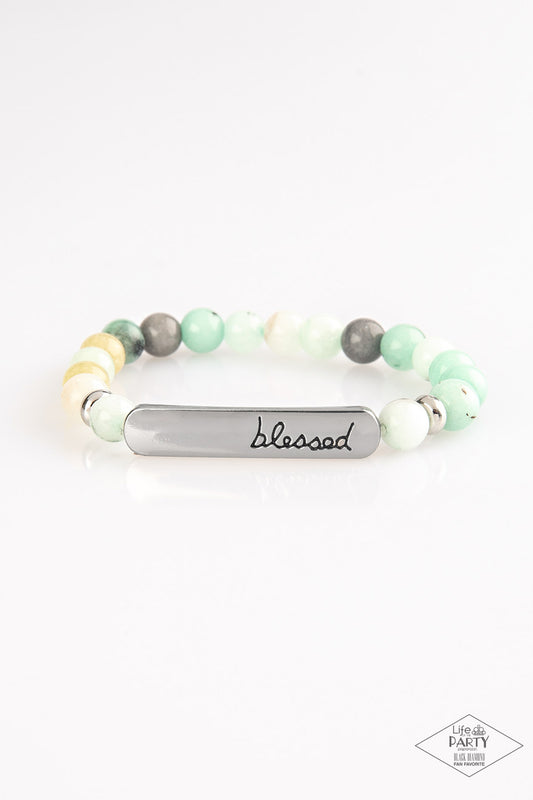 Born Blessed - Green Inspirational Urban Bracelet