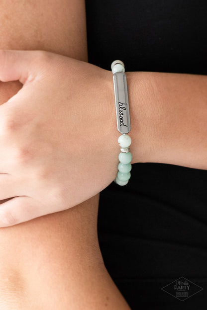 Born Blessed - Green Inspirational Urban Bracelet