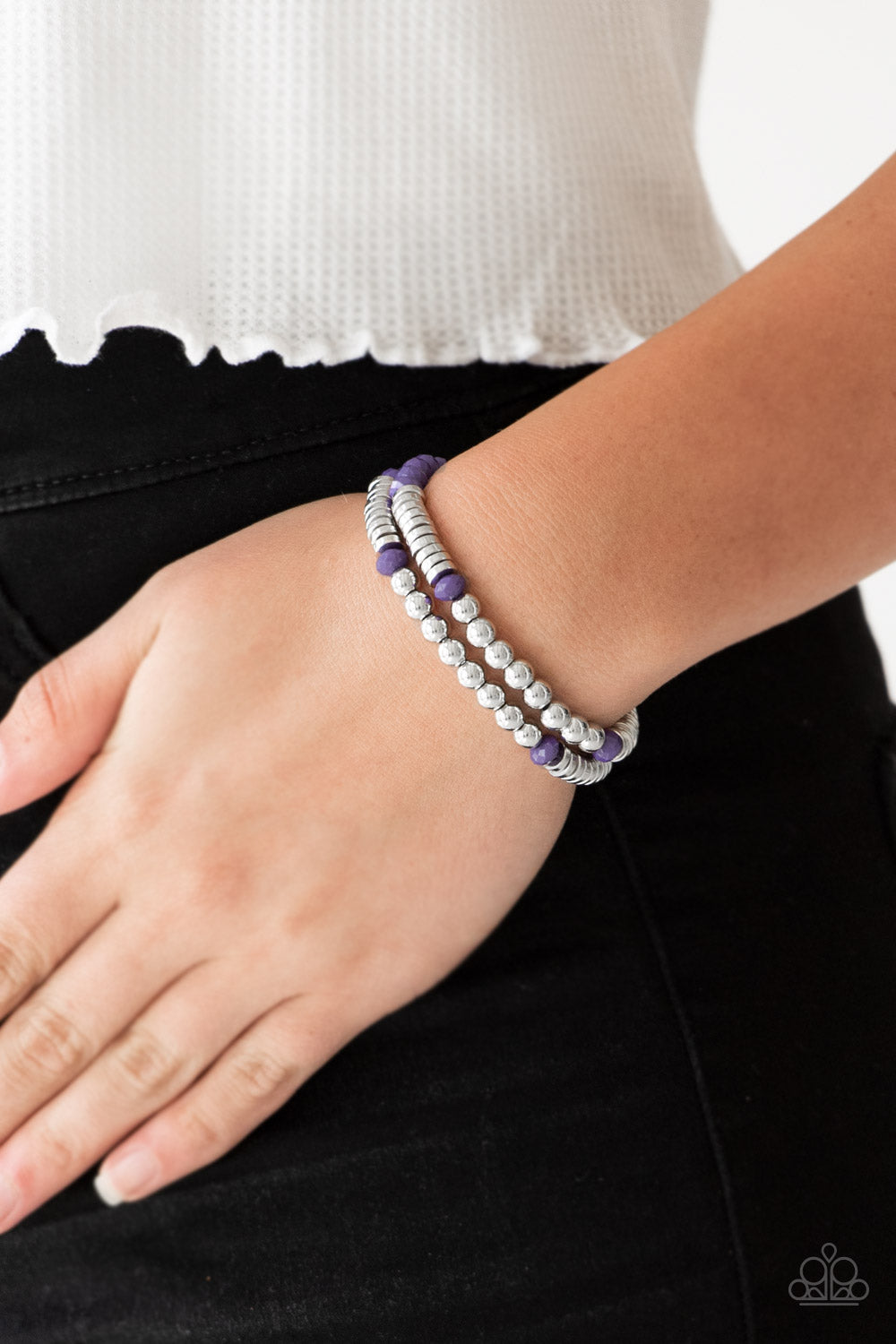 Downright Dressy - Purple - Paparazzi Bracelet