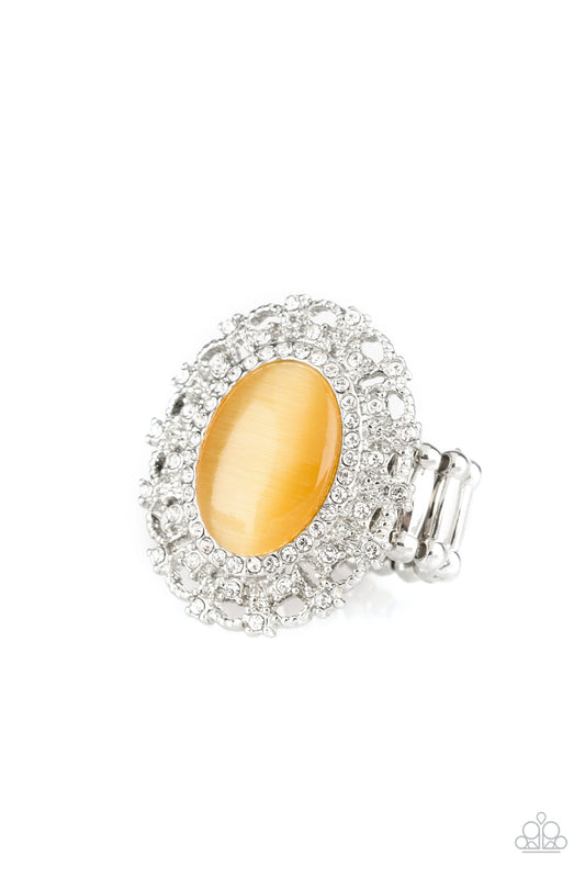 Baroque The Spell - Yellow - Paparazzi Ring