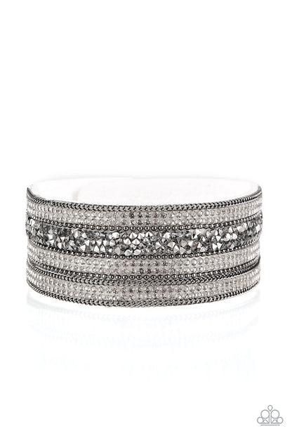 Really Rock Band - White - Paparazzi  Bracelet