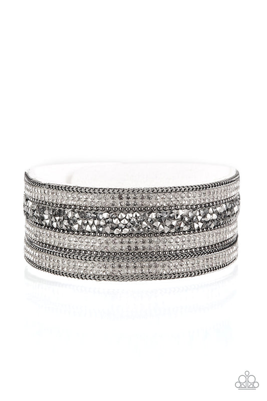 Really Rock Band - White - Paparazzi  Bracelet