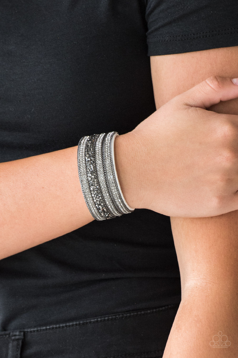 Really Rock Band - White - Paparazzi  Bracelet