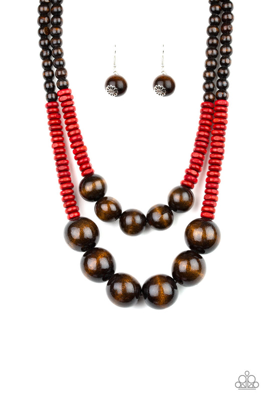 Cancun Cast Away - Red - Paparazzi Necklace
