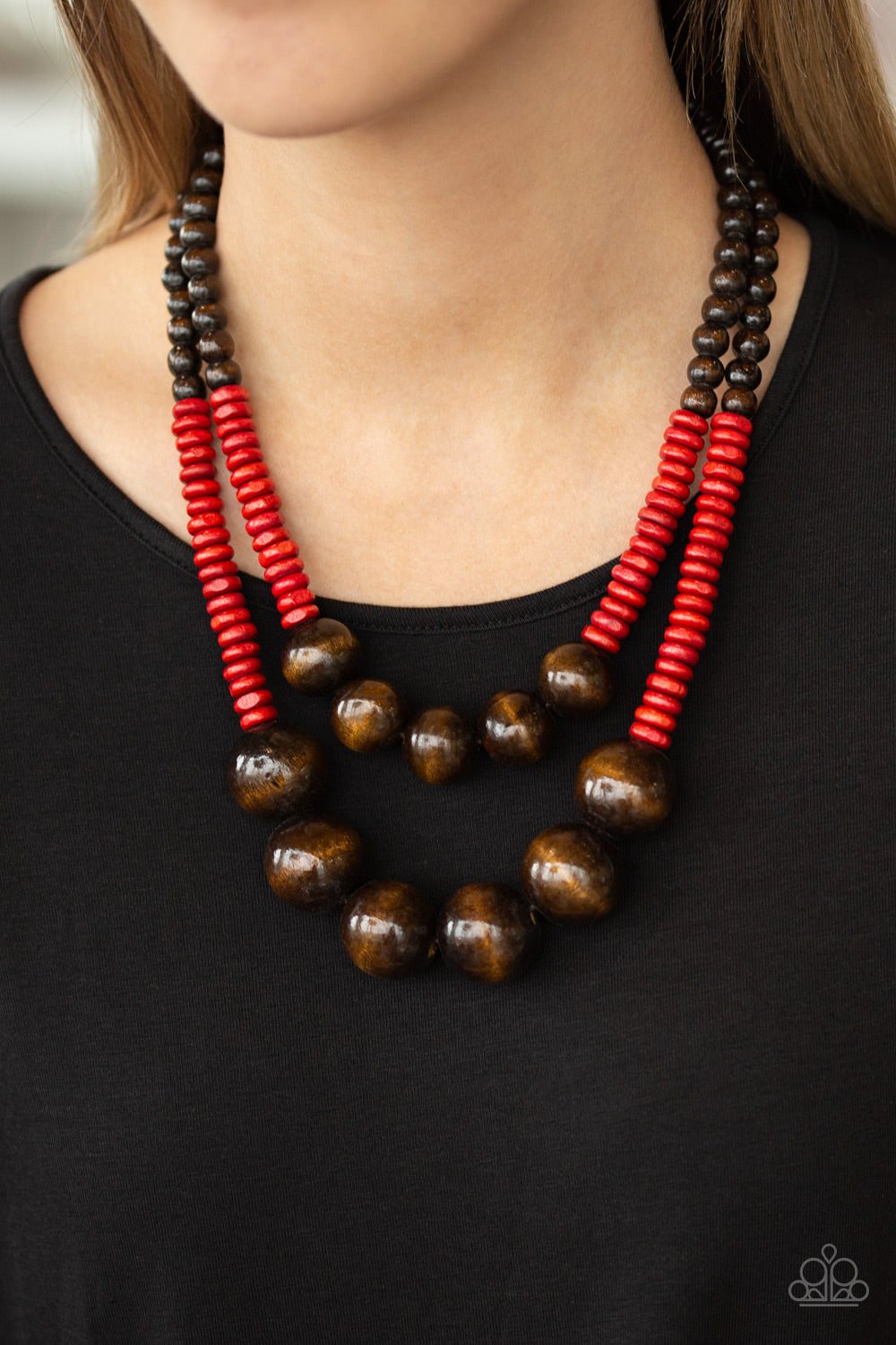 Cancun Cast Away - Red - Paparazzi Necklace
