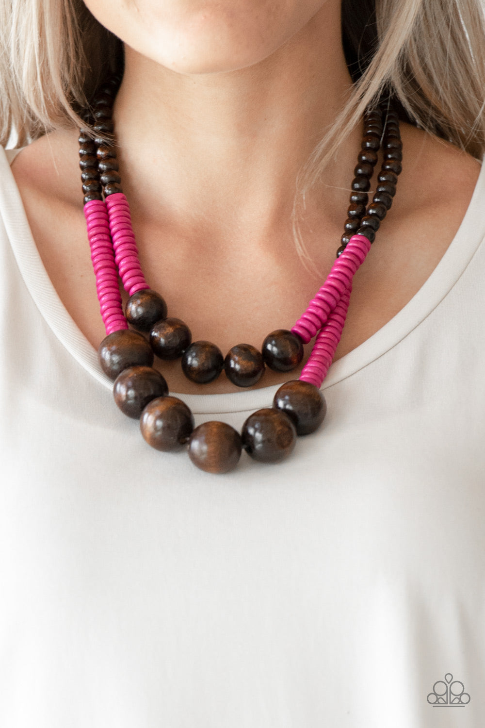 Cancun Cast Away - Pink - Paparazzi Necklace