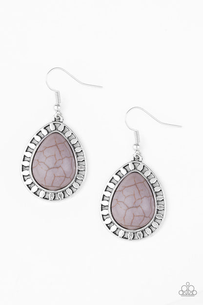 Sahara Serenity - Silver Paparazzi Earrings