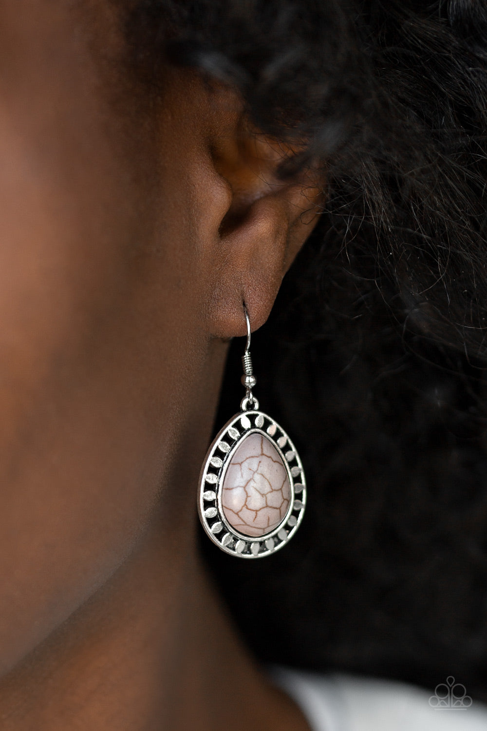 Sahara Serenity - Silver Paparazzi Earrings